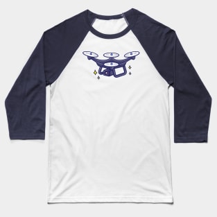 Flying Drone Camera Cartoon Baseball T-Shirt